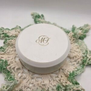 Vintage Max Factor Translucent Face Powder 2.75‎ oz Gold Monogram Case USA Made